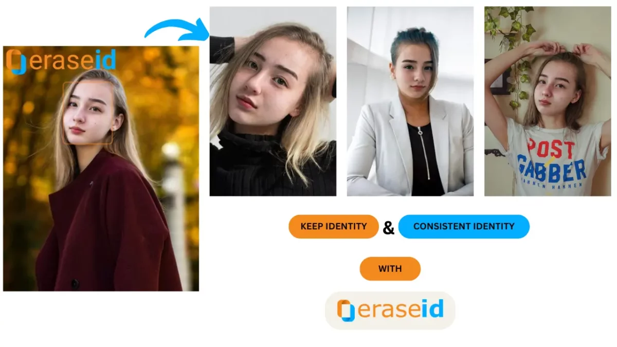 Best AI Headshot Generator Bild von EraseID von einem schönen Mädchen
