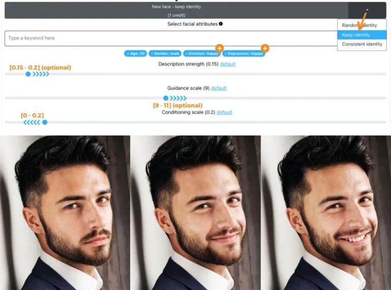 AI Face modifier von Businessman