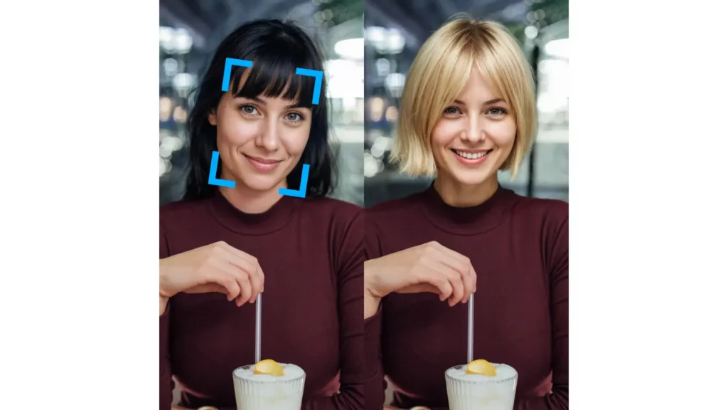 Random Face Generator Image by EraseID of a Girl with coffee