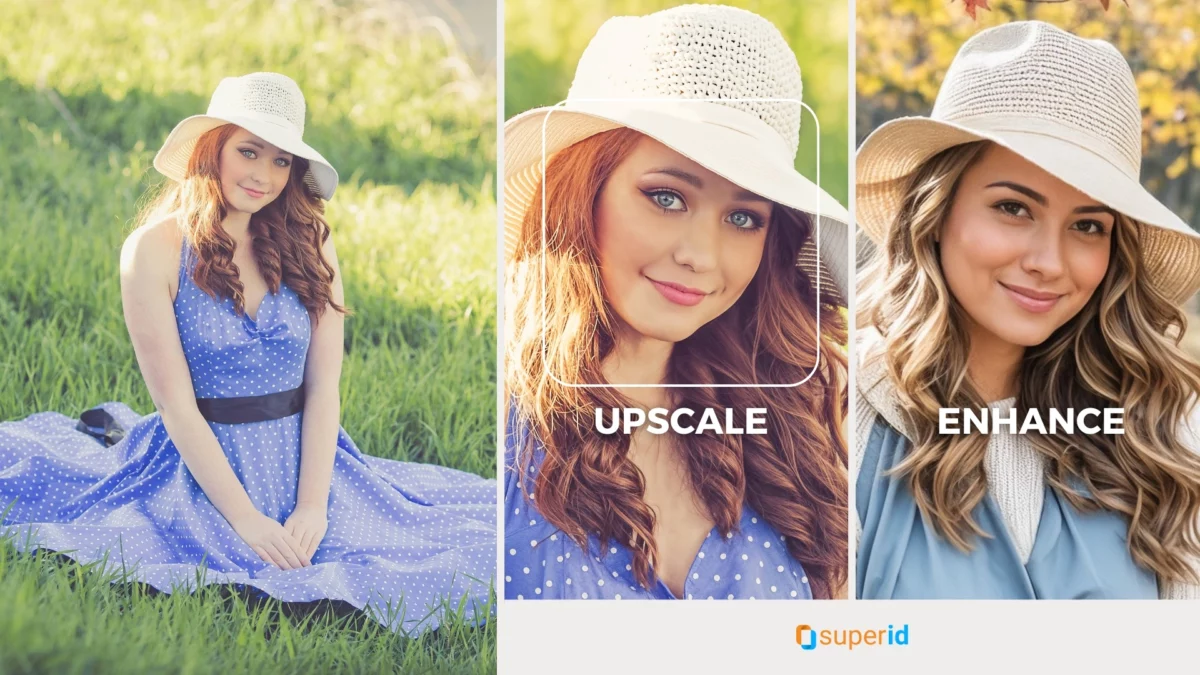 SuperID AI Photo Enhancer Featured Image of beautiful girl sitting on grass
