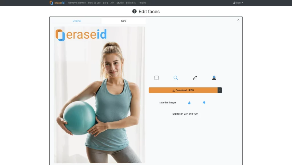 How to Edit Face with AI using EraseID platform