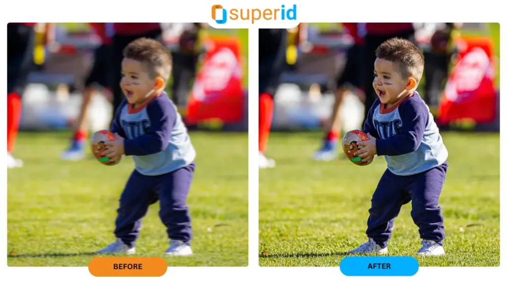 image of a kid enhanced with superid