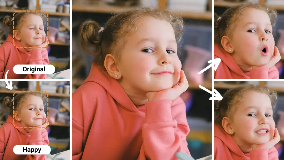 aggiungi un sorriso alla foto di una bambina immagine in evidenza