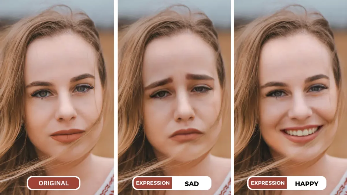 Sad Face Filter featured image of a girl using EraseID to change expressions