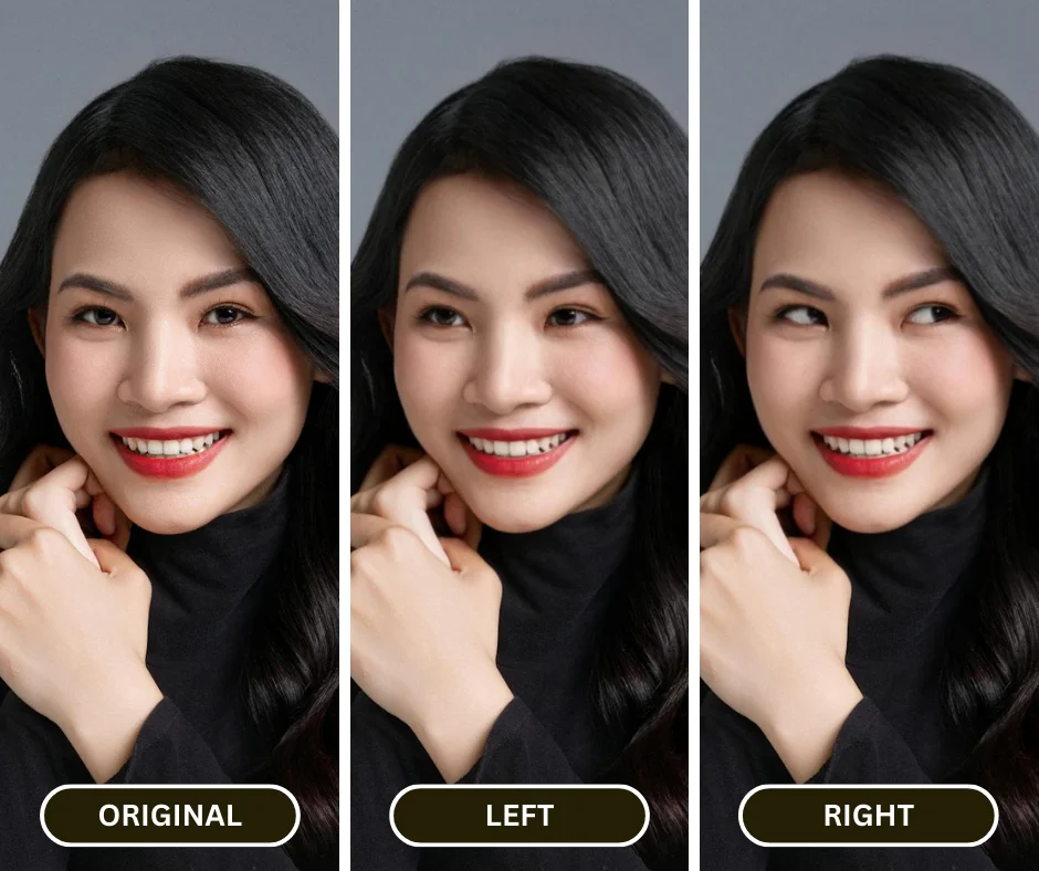 change eye direction in photo using EraseID gaze feature from left to right