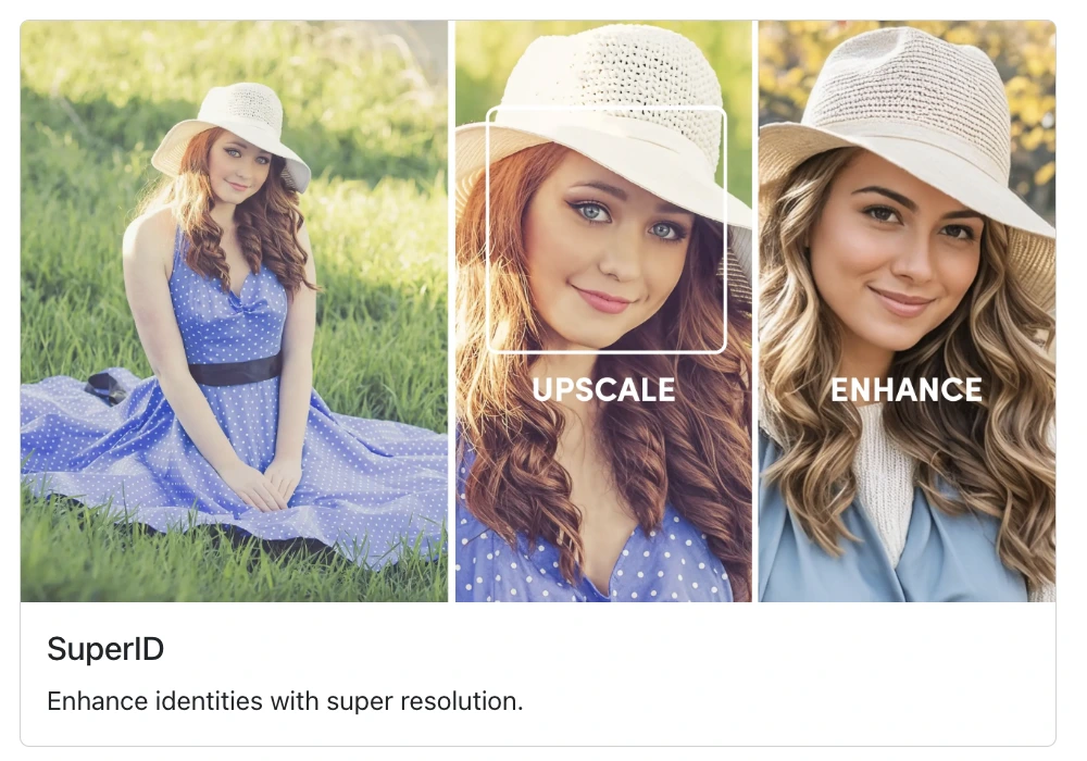 SuperID - enhance identities with super resolution, resulting in upscale and enhancement of images