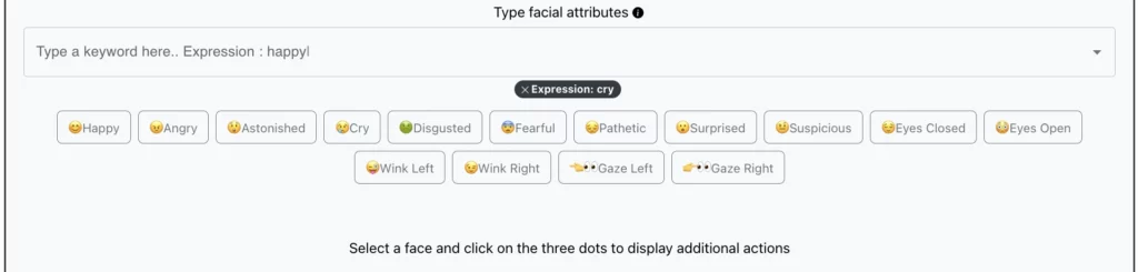 modifica delle espressioni tramite EraseID e utilizzo delle espressioni Cry