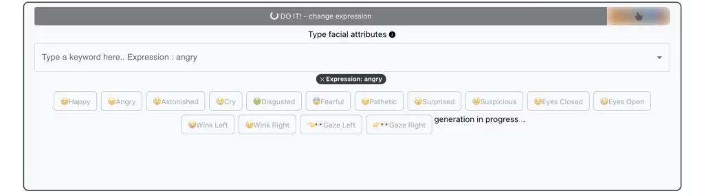 Modificare le espressioni usando EraseID per creare una faccia arrabbiata