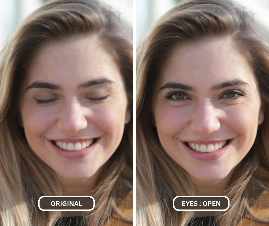 Smiling Woman in Brown Sweater closeup image