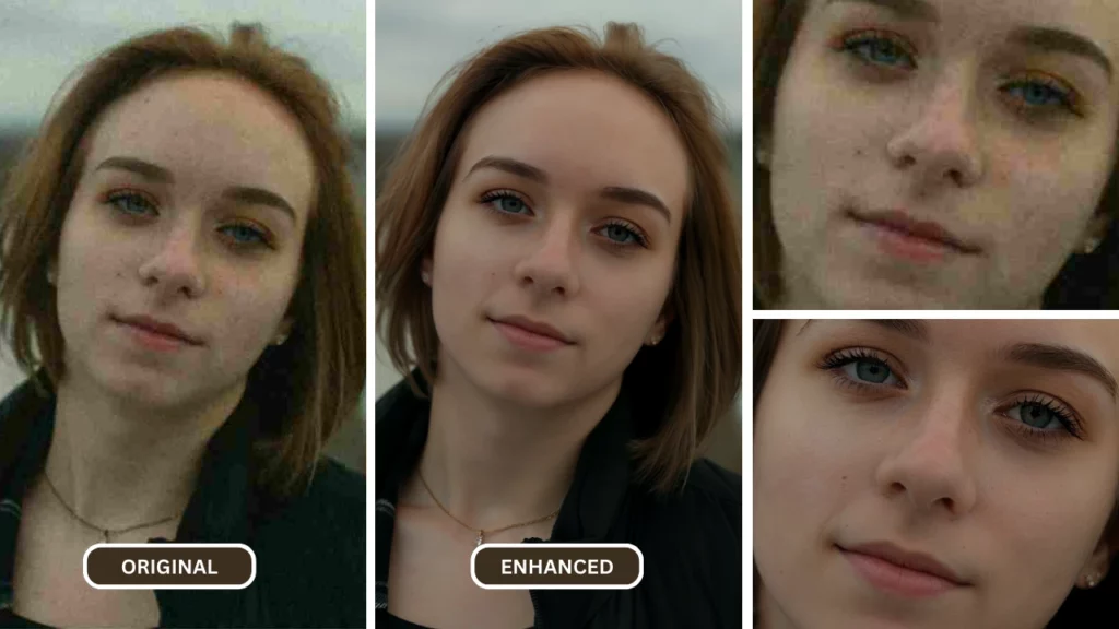 Using SuperID as a tool to enhance image of a girl with short hair