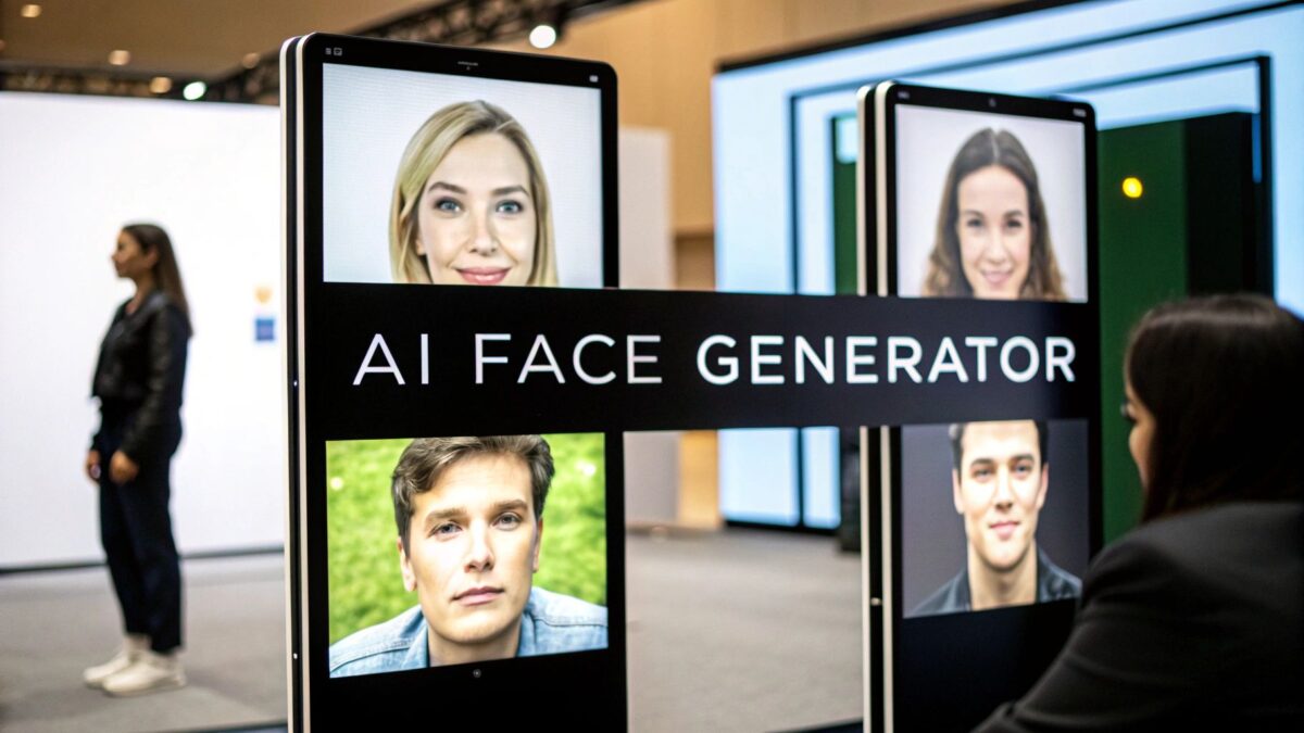 Bild, das die besten KI-Tools zur Gesichtsgenerierung in Aktion zeigt