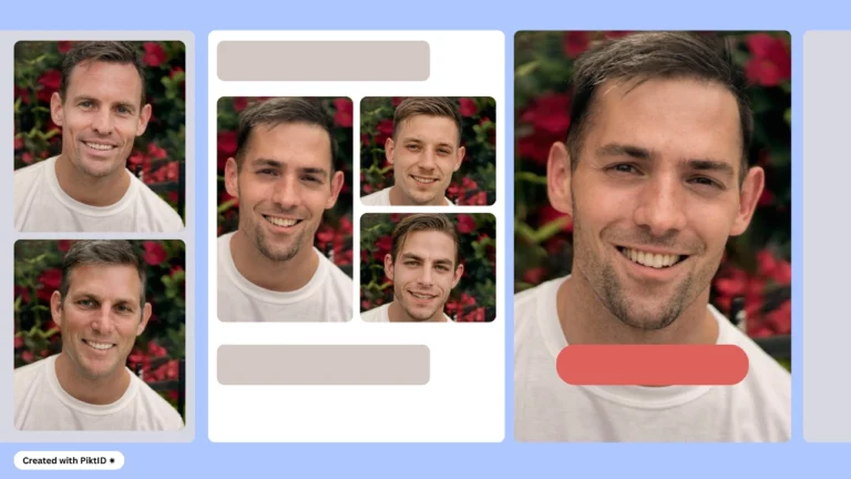 Usando PiktID como editor de intercambio de caras en una imagen de un hombre joven