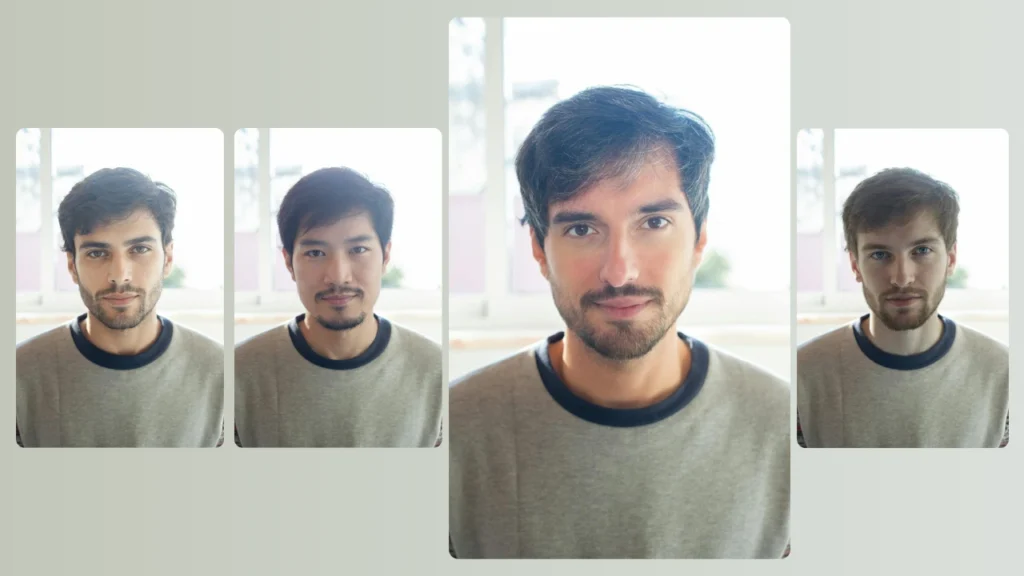 AI-created image of a young man with long hair wearing a comfortable grey sweatshirt, blending casual fashion trends with a relaxed lifestyle aesthetic.