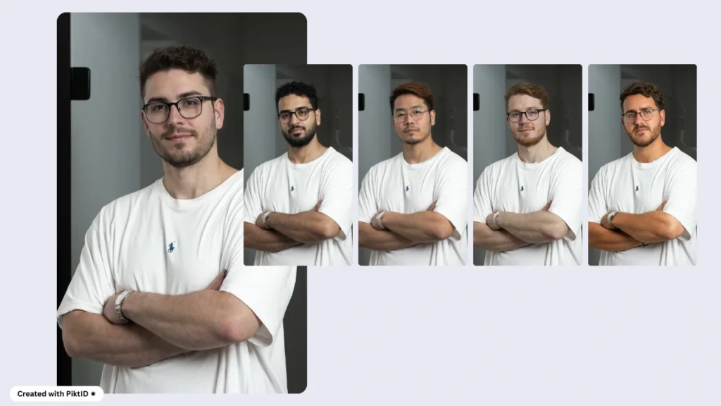 Portrait of an AI-generated young man wearing a plain white t-shirt, embodying timeless men’s casual style, minimalist fashion trends, and versatile everyday wear.
