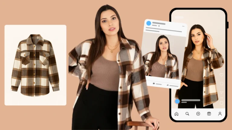 Featured AI outfit changer image highlighting a model in digitally swapped clothing, designed with PiktID change clothes AI.