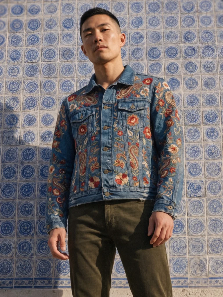 KI-Modelle Mode in Lissabon, männliches Model